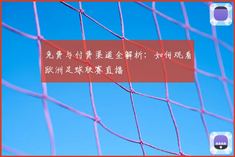 免费与付费渠道全解析：如何观看欧洲足球联赛直播