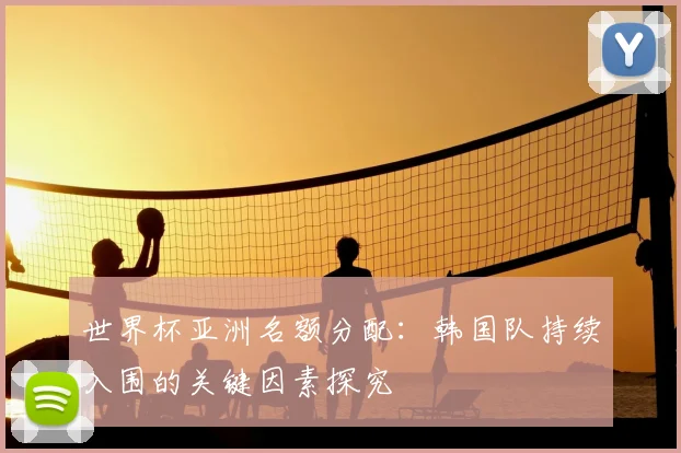 世界杯亚洲名额分配：韩国队持续入围的关键因素探究